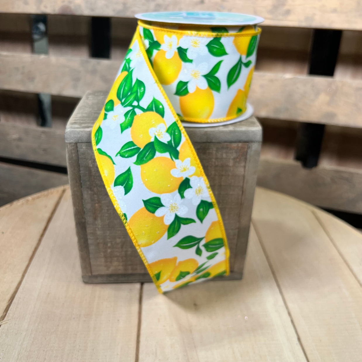 2.5" x 10Y lemon  Wired Ribbon - RGH122427