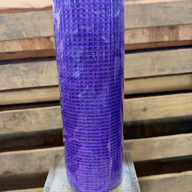 10"X10YD HORIZONTAL WIDE STRIPE MESH - PURPLE  - RE890023