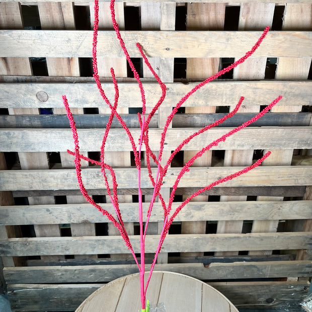 38 " red bead Twig Spray - 63739RD