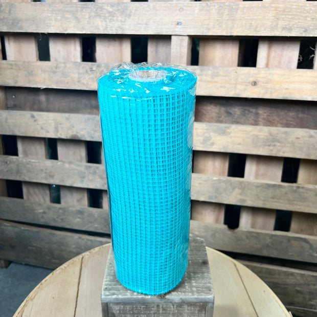 10"X10YD HORIZONTAL WIDE STRIPE MESH - TEAL - RE8900J3