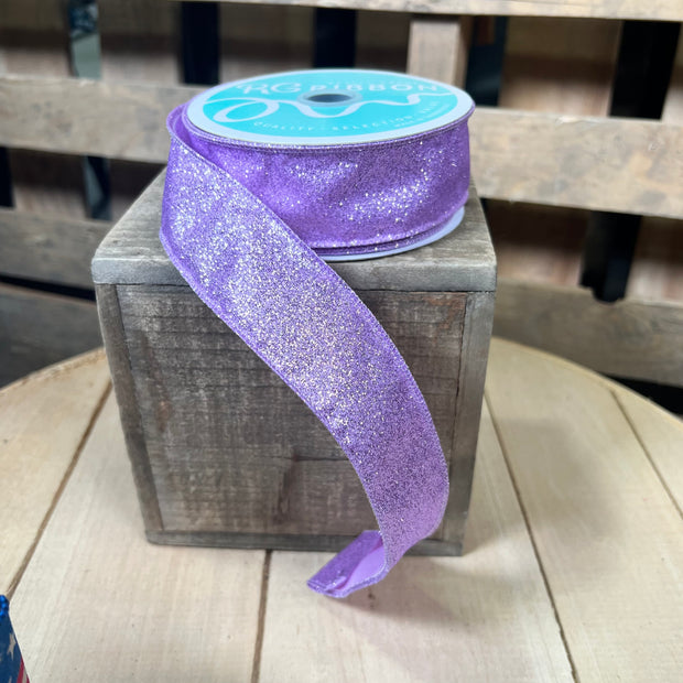 1.5" x 10Y Lavender shimmer   Wired Ribbon - RGC159613