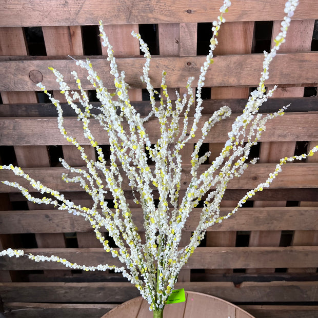 24" Cream Bead Twig Bush - 63699CM