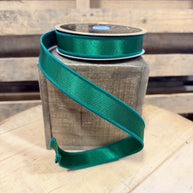 7/8” x 10yd emerald green satin dlux ribbon - LX400406