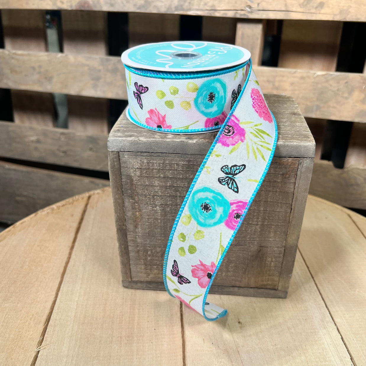 1.5" x 10Y wildflower Wired Ribbon - RGA1749XK