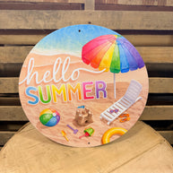 12” Hello Summer beach sign - MD1738