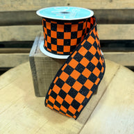 2.5” by 10y Glitter check Wired Ribbon - RGH1060P2
