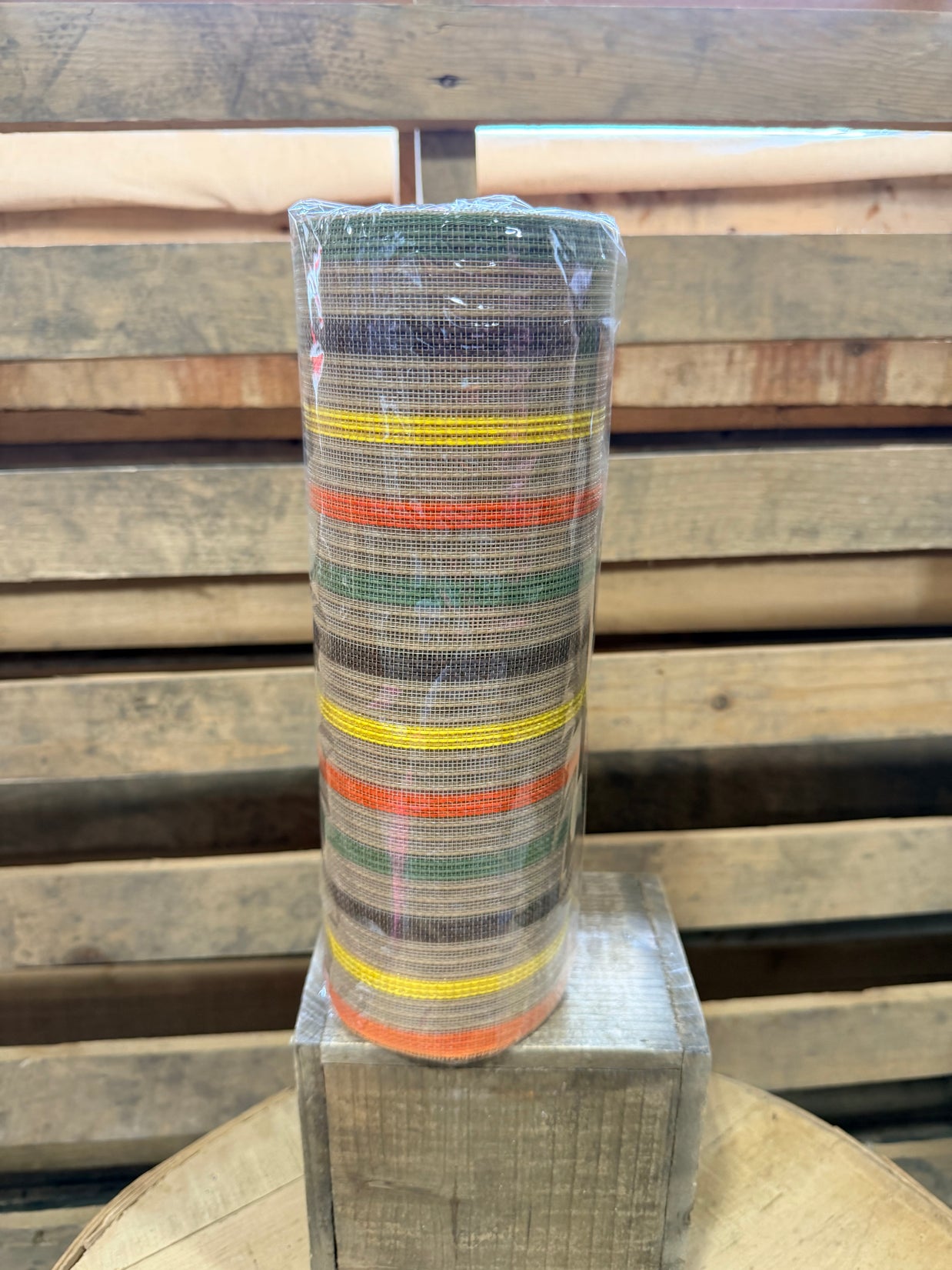 10" x 10Y  fall stripe fine weave mesh - RY5023CE