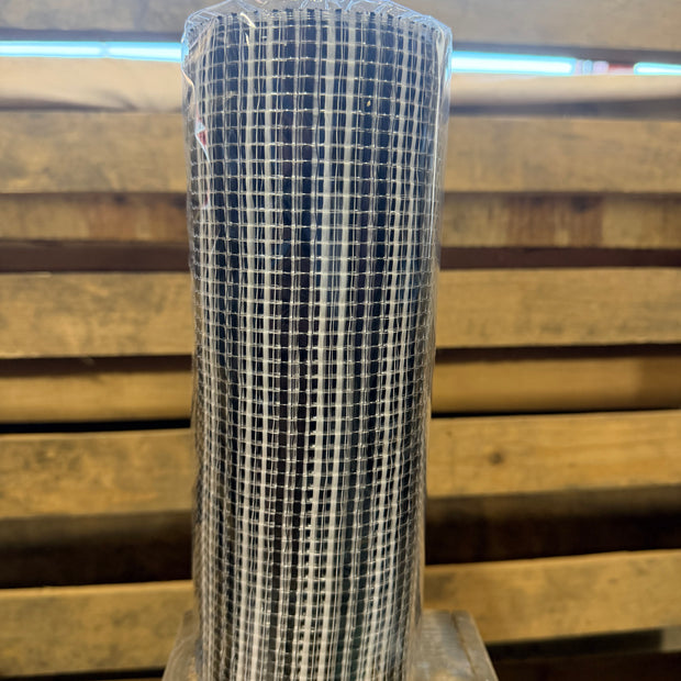10"X10YD HORIZONTAL WIDE STRIPE MESH - BLACK and WHITE - RE8901E7