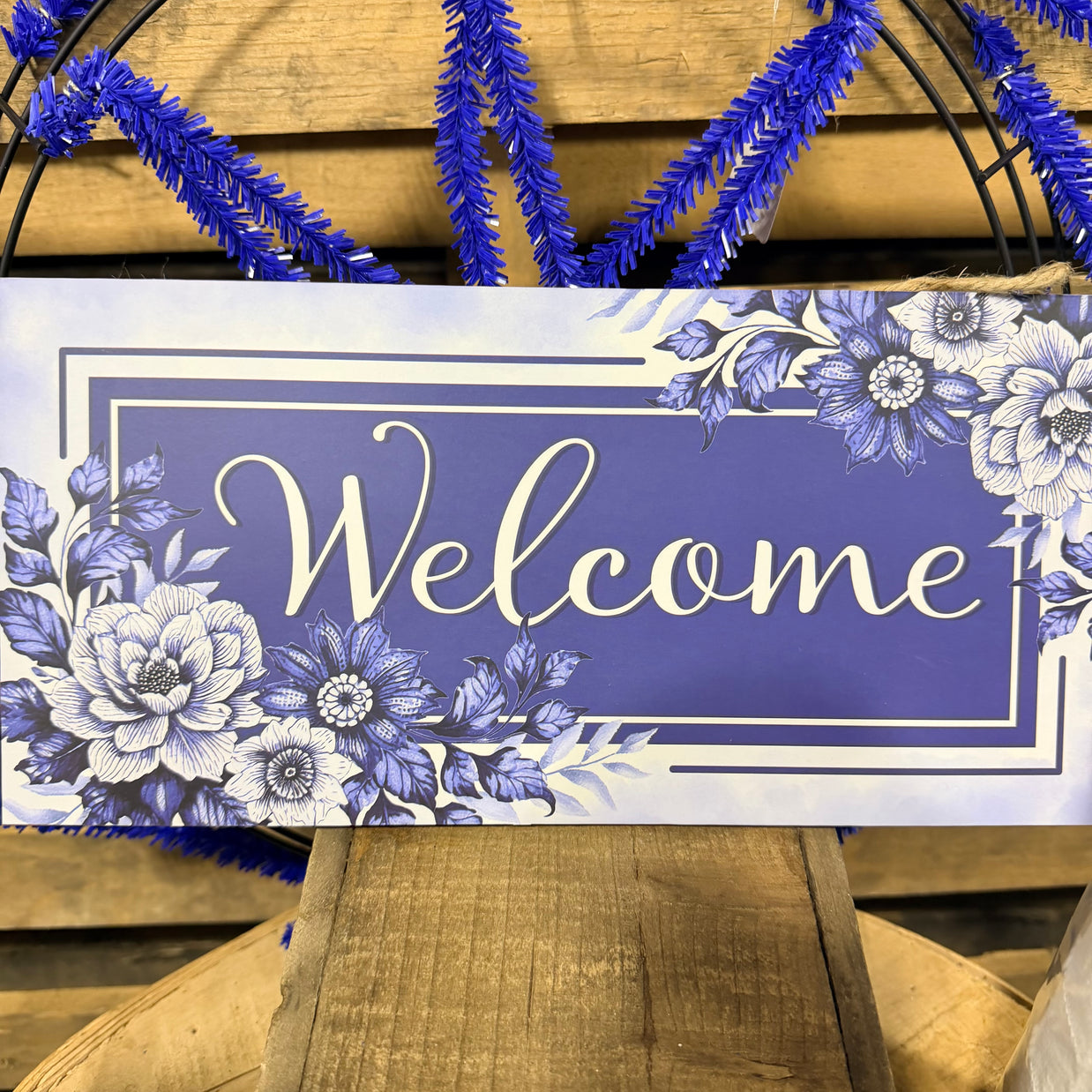 Blue Chinoiserie wreath kit - DIY wreath kit - Chinoiseriekit1