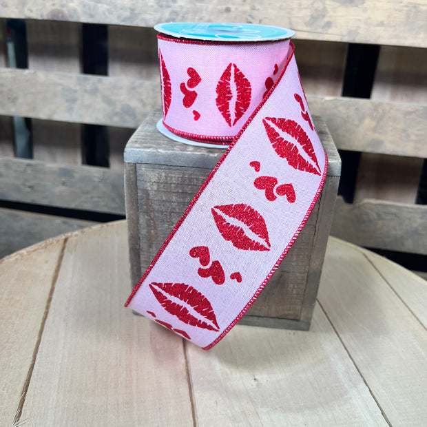 2.5" x 10y lips Wired Ribbon - RGF152415