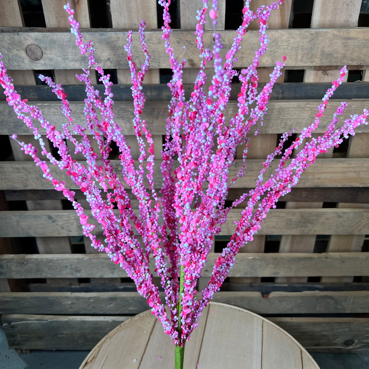 24" Pink Bead Twig Bush - 63699PK