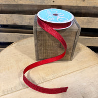 5/8” x 10Y Red Glitter Wired Ribbon -  RGF108924