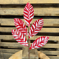 20” Red velvet magnolia leaf spray ￼  - XS2301