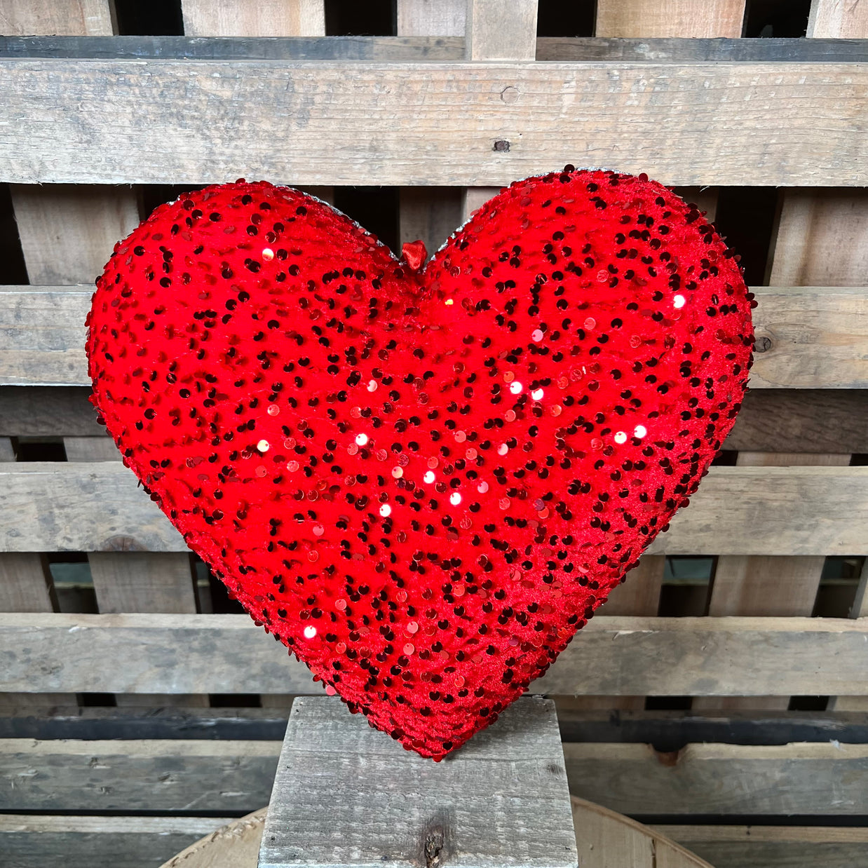 13" Red Sequin Heart - 63563RD