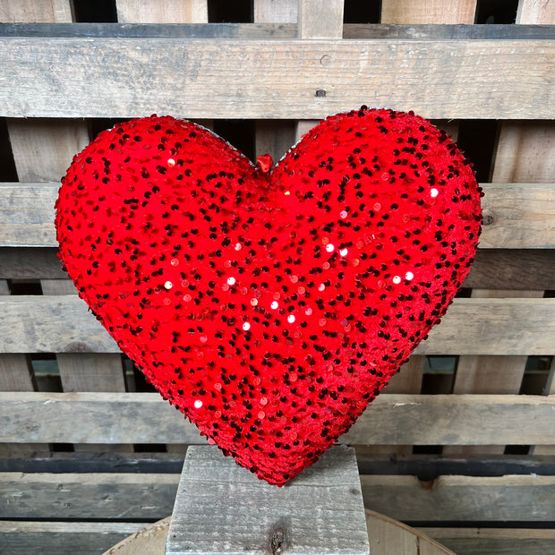 13" Red Sequin Heart - 63563RD