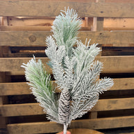 FLOCKED MIX PINE W/ PINECONE PICK - 38315