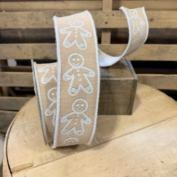 2.5” x  10yd Gingerbread  farrasilk Wired Ribbon - RK354-01
