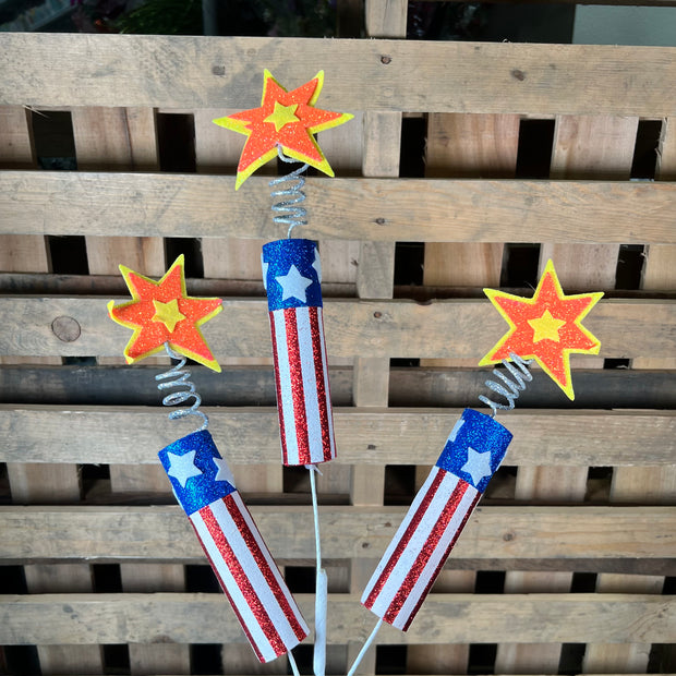 28" Patriotic firecrackers Spray - 74241RWB