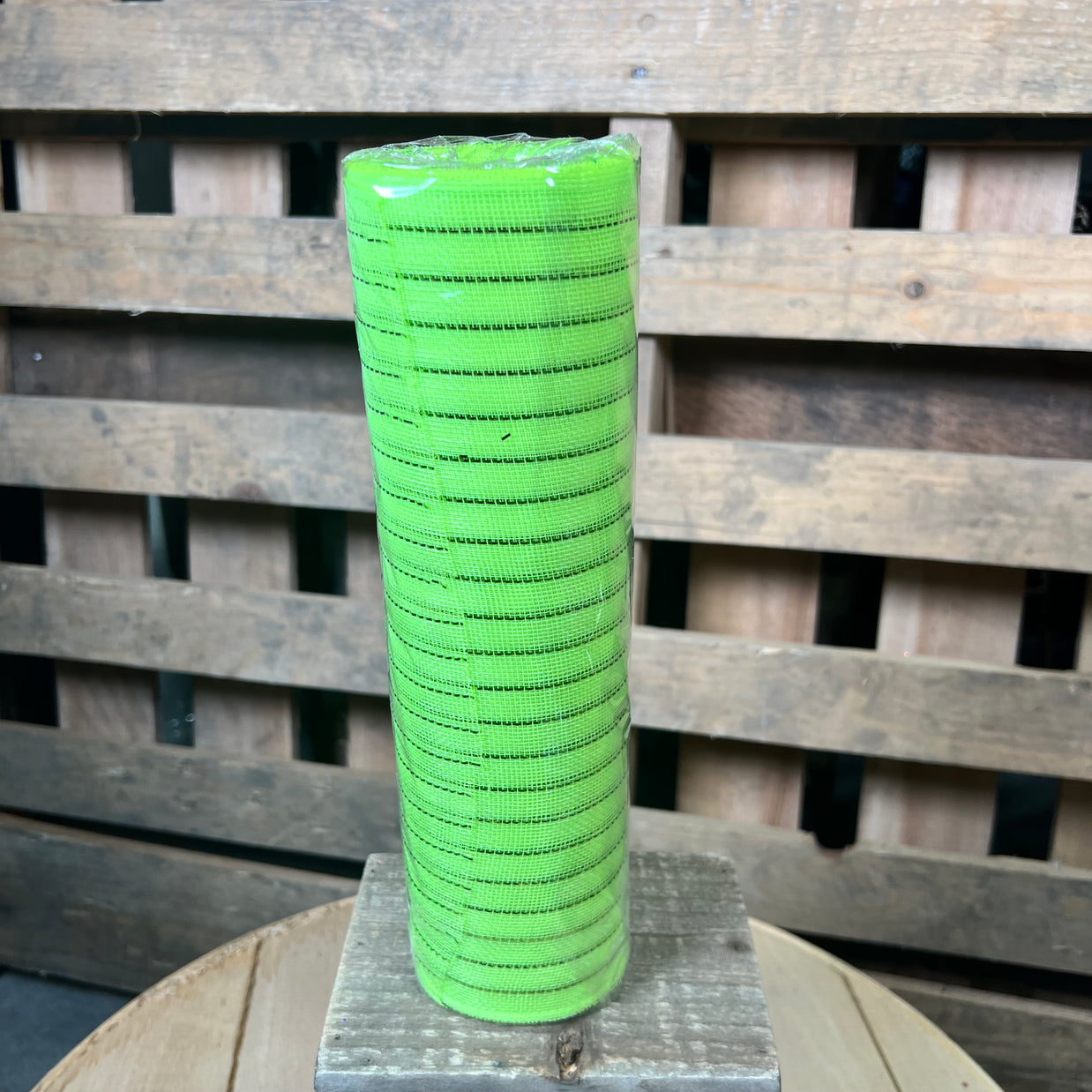 10" x 10Y apple green foil fine weave mesh - RY5001KE