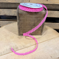 5/8” x 10Y Pink open weave Wired Ribbon - RN586111
