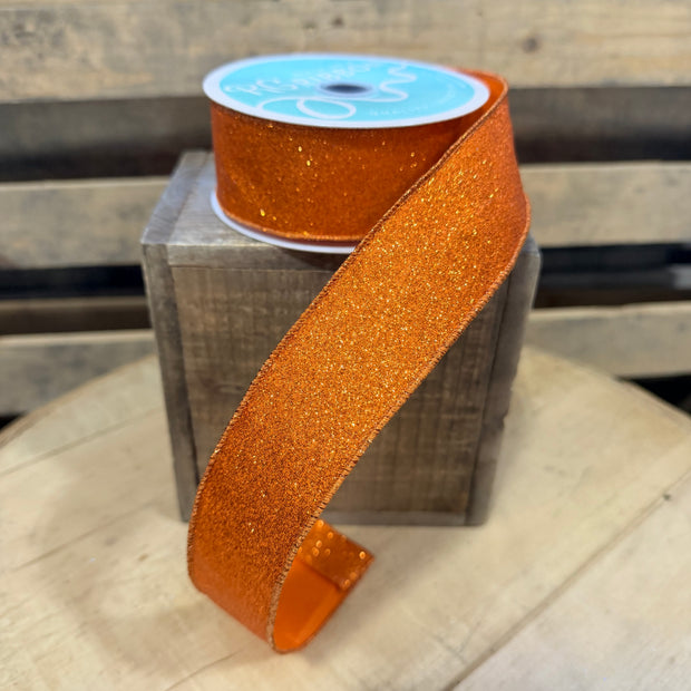 1.5"X10YD SHIMMER GLITTER - ORANGE - RGC159620
