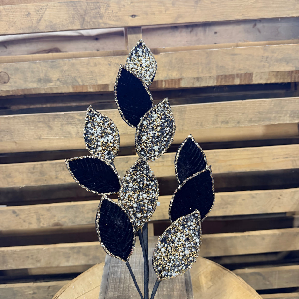27.5 Inch Bling leaf spray  - XS2528K3