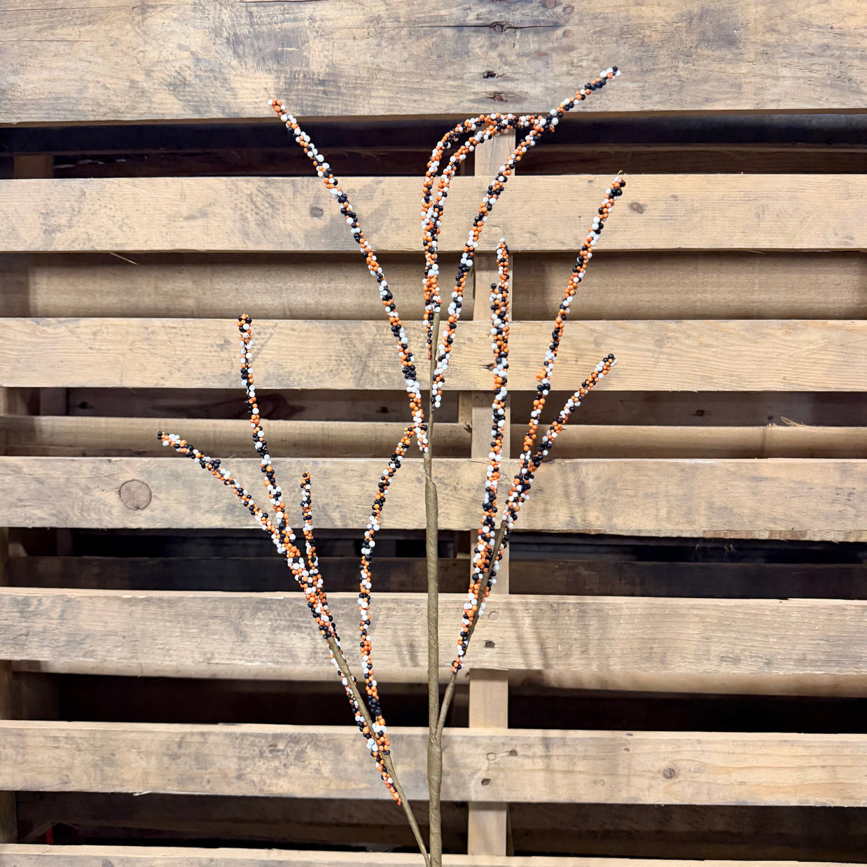 31" Mini bead spray - Black, Orange and White  - MN0568E4