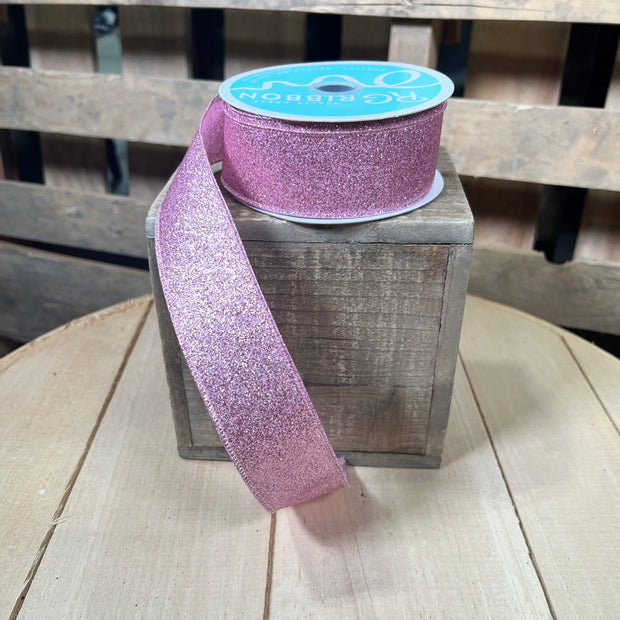 1.5" x 10Y pink shimmer   Wired Ribbon - RGC159622