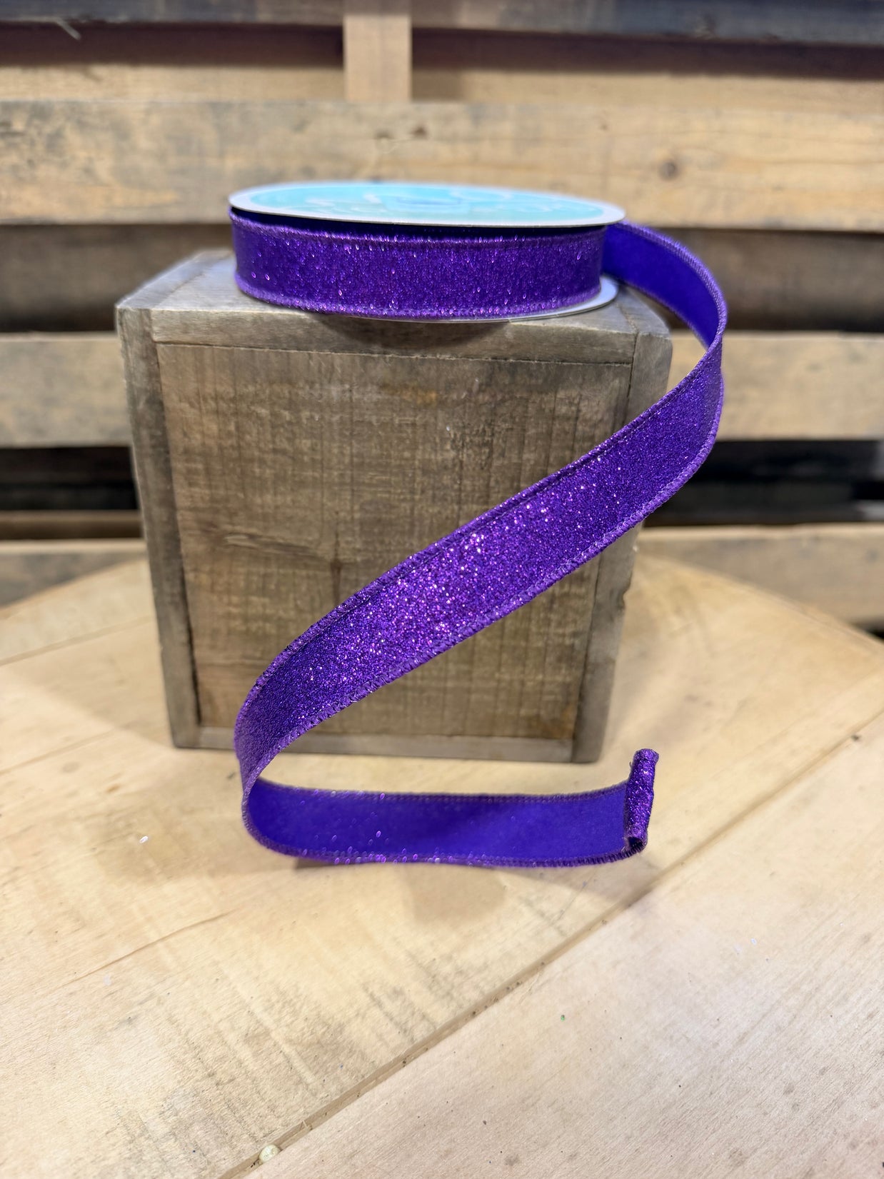 5/8” x 10Y Purple shimmer Wired Ribbon - RGF108923