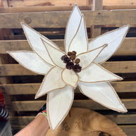 11” Velvet Poinsettia Pick  - XS424160