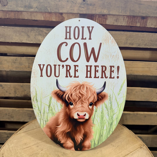 15"  Highland cow sign - MD1751C8