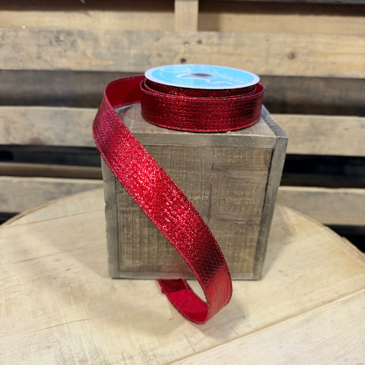 7/8"X10YD METALLIC RIBBON - RED - RG0739924