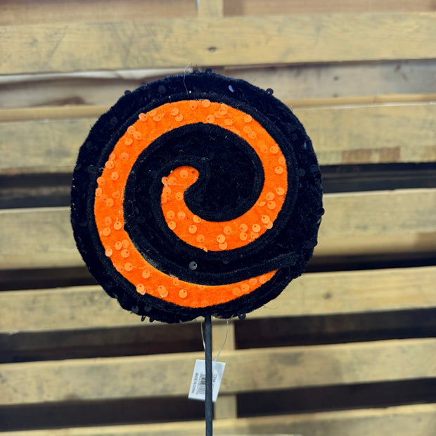 6" swirl Halloween lollipop - XC117193