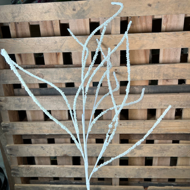 38 " White bead Twig Spray - 63739CM