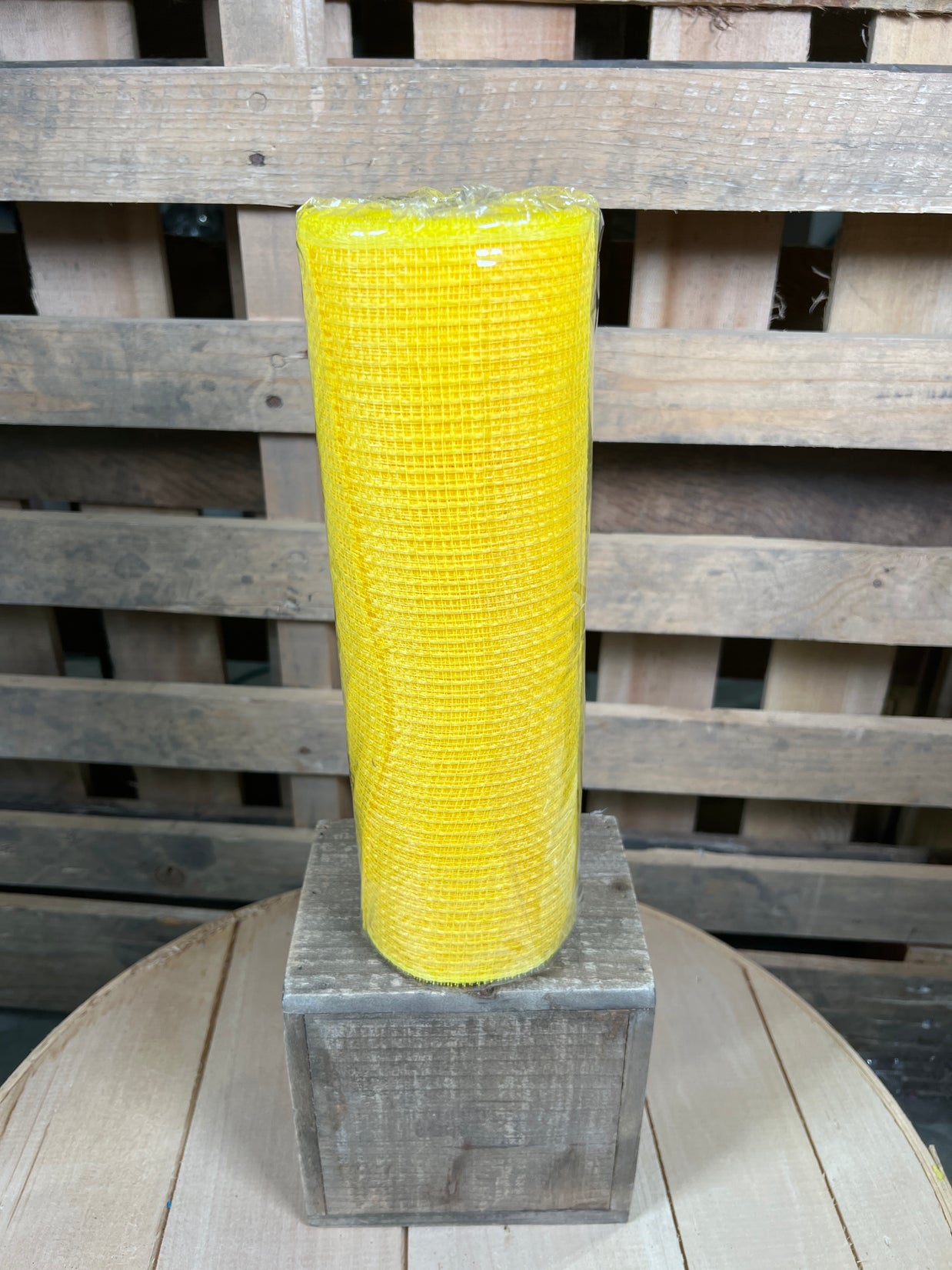 10" x 10Y yellow fabric mesh, wreath making supplies, summer design materials, RY831229