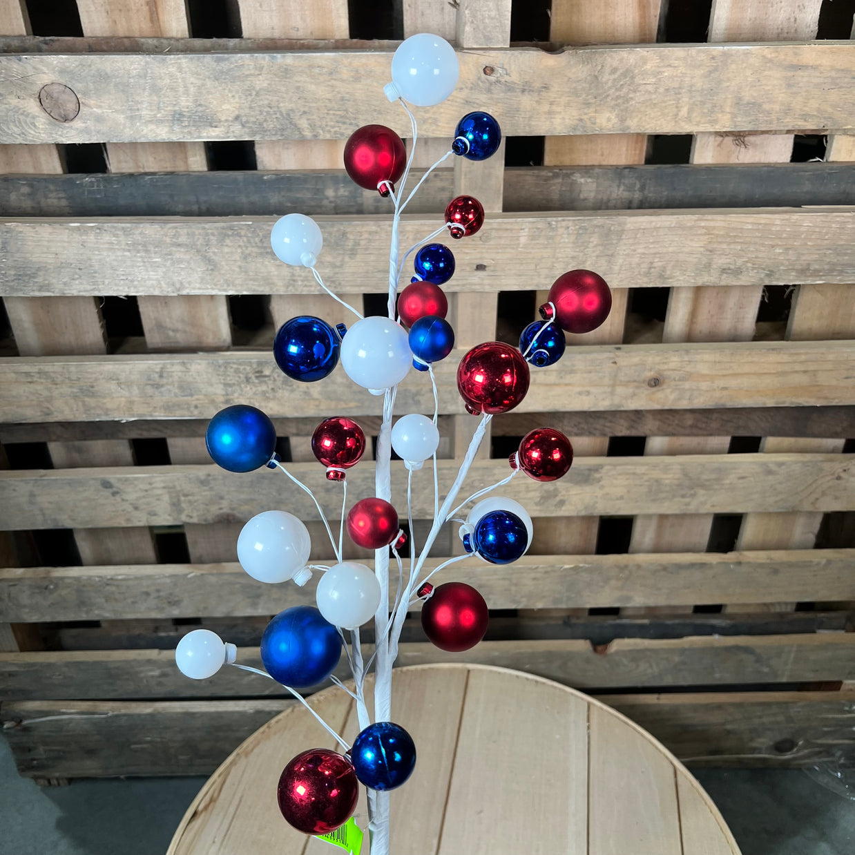 24" patriotic ornament Ball Spray - 74224RWB