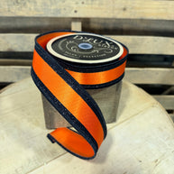 1.5” x 10yd Halloween Vertical Glitter stripe d’lux ribbon - LX3119P2