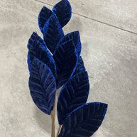 25” Blue Velvet Magnolia Leaf Spray -  85361NVBL