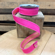 1” by 10y Taffeta Pink wired ribbon - John Mark - JME-WN25-012-PINK-1