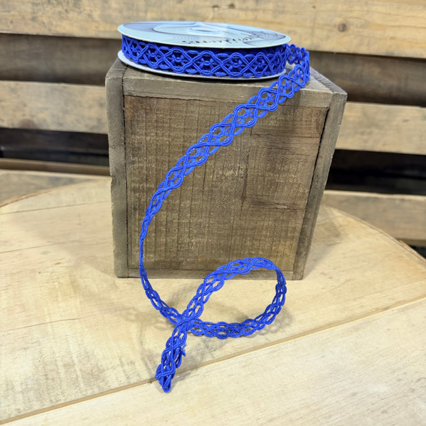 5/8” x 10Y Royal Blue open weave Wired Ribbon - RN586125