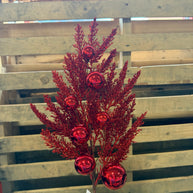 GLITTER CEDAR SPRAY RED - 69313