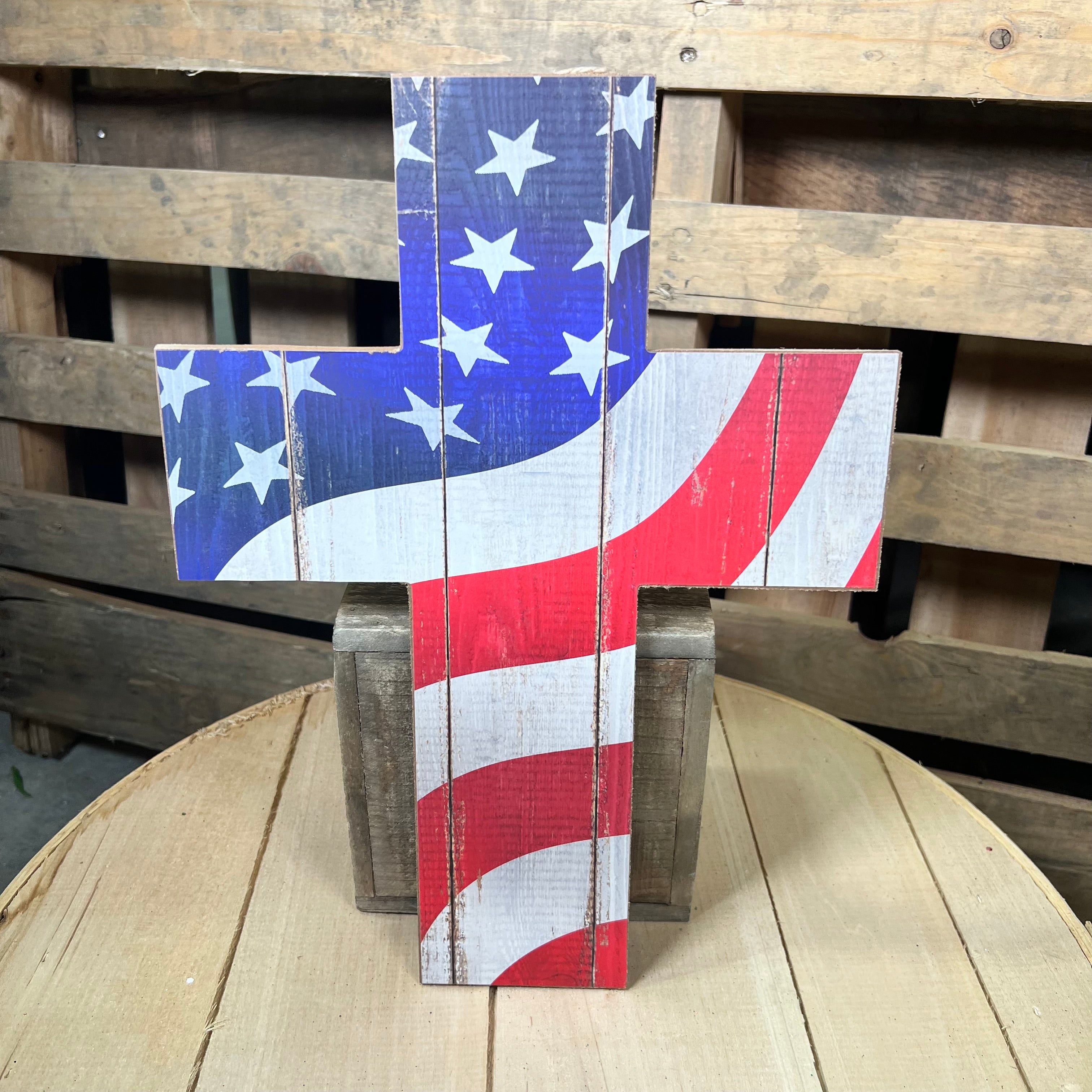 13.75” Flag cross sign - AP8216