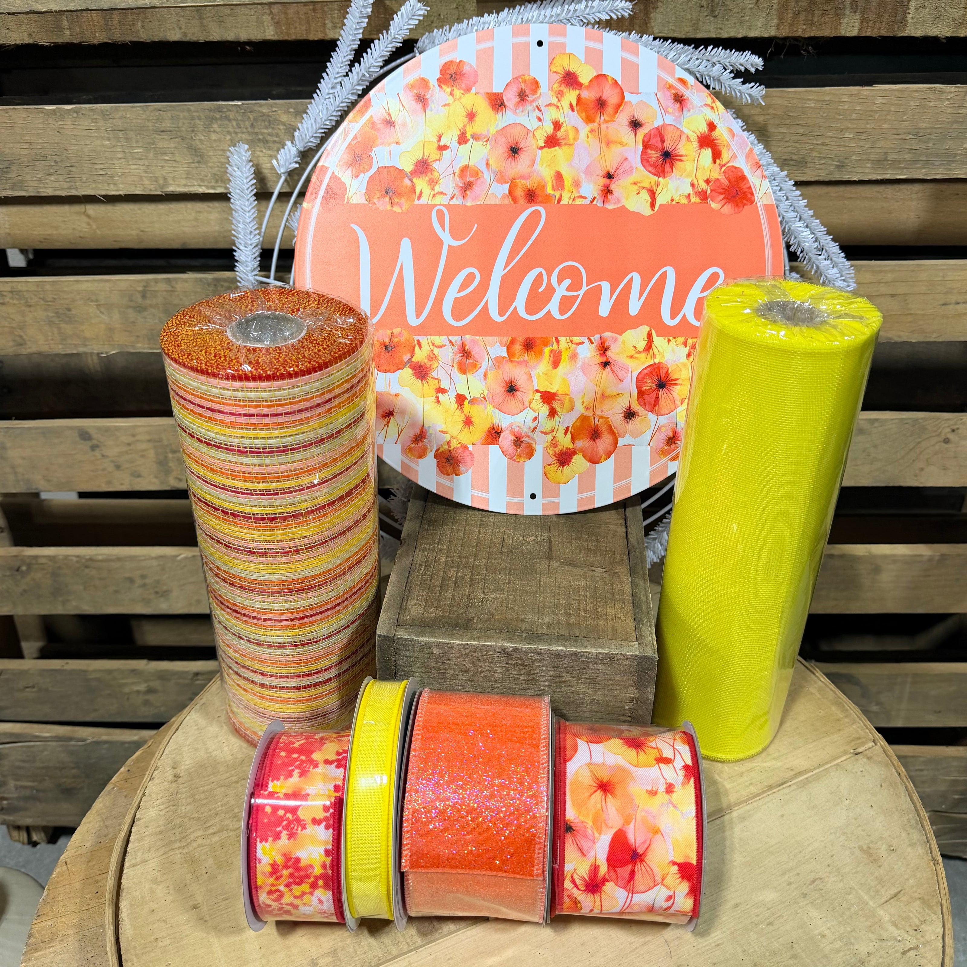 Yellow Poppy wreath kit - DIY wreath kit - Poppykit2