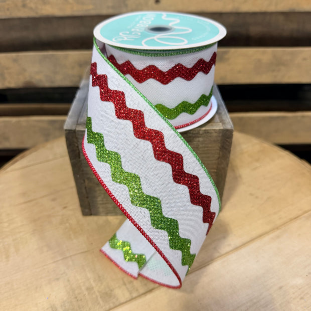 2.5" by 10Y Christmas Ric Rac ribbon  - RG20107R
