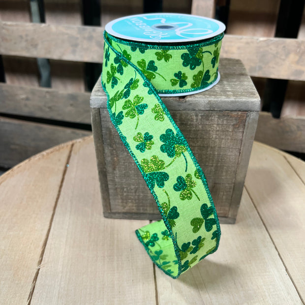 1.5" x 10Y shamrock Wired Ribbon - RGH1175H2
