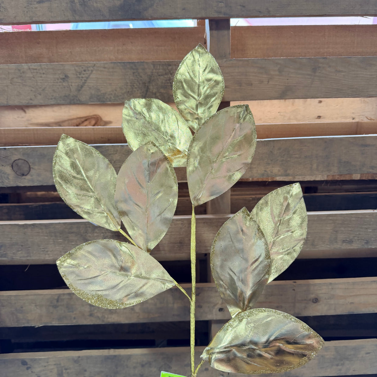 30" Metallic Magnolia Leaf Spray - 86788GD
