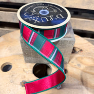1.5” x 10yd Christmas plaid Wired Ribbon - LX128467