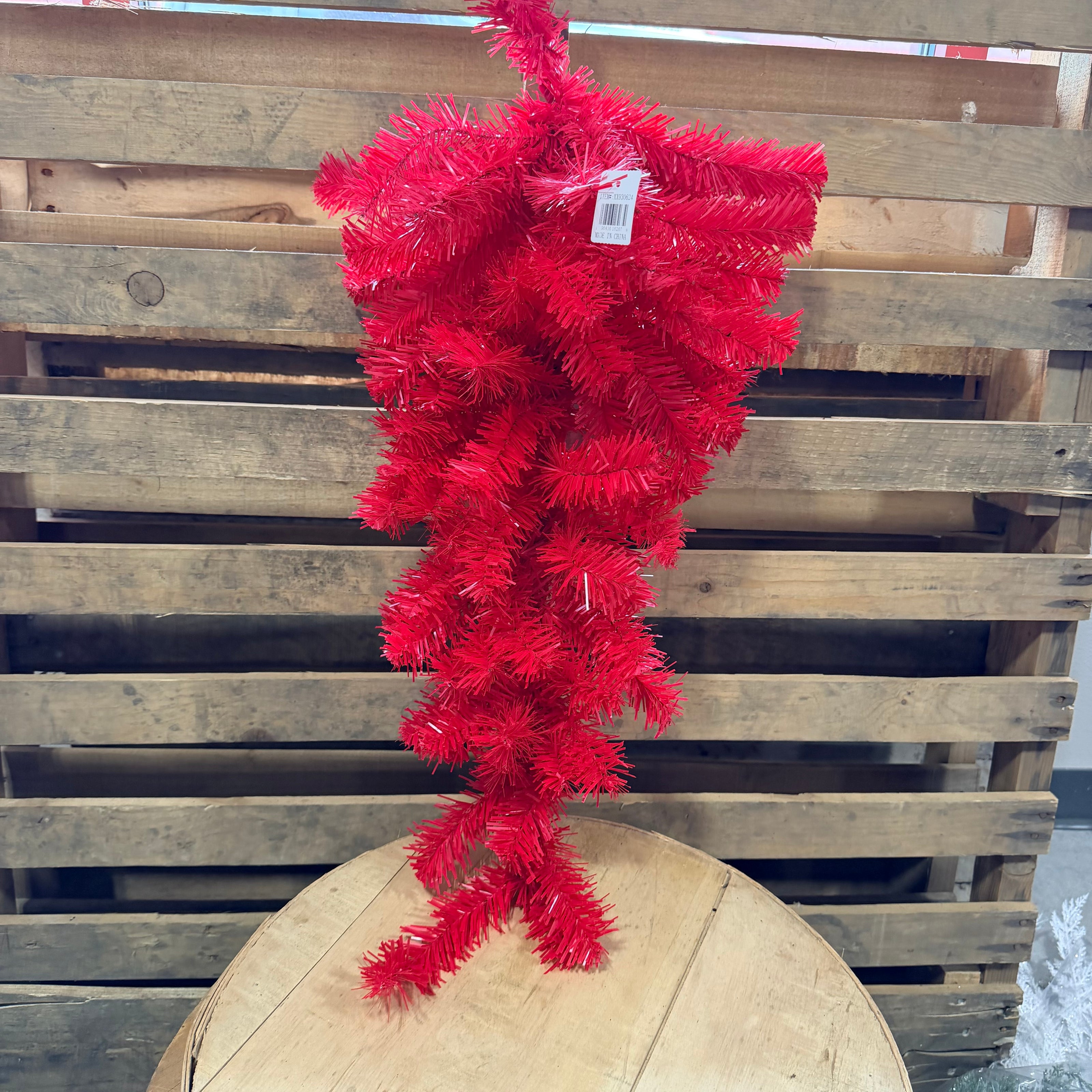 30”H Red tear drop swag base - XX930624