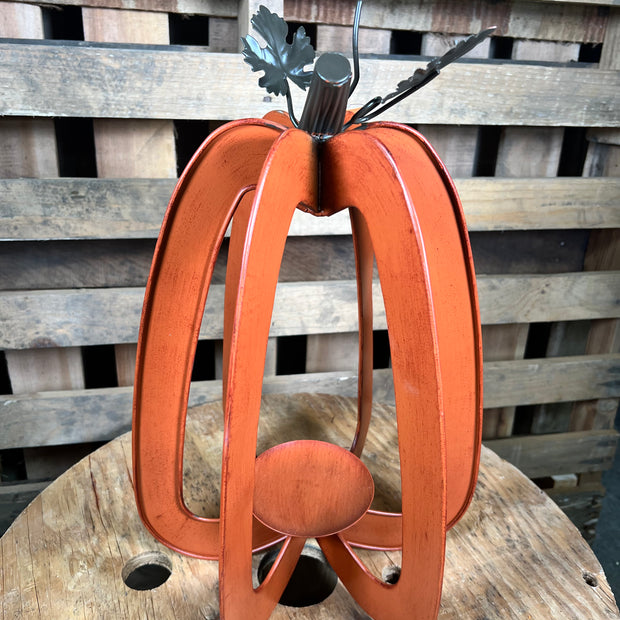 15” metal pumpkin candle holder  - 9741510LG
