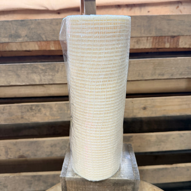 10" x 10Y cream check fabric mesh - RY831383